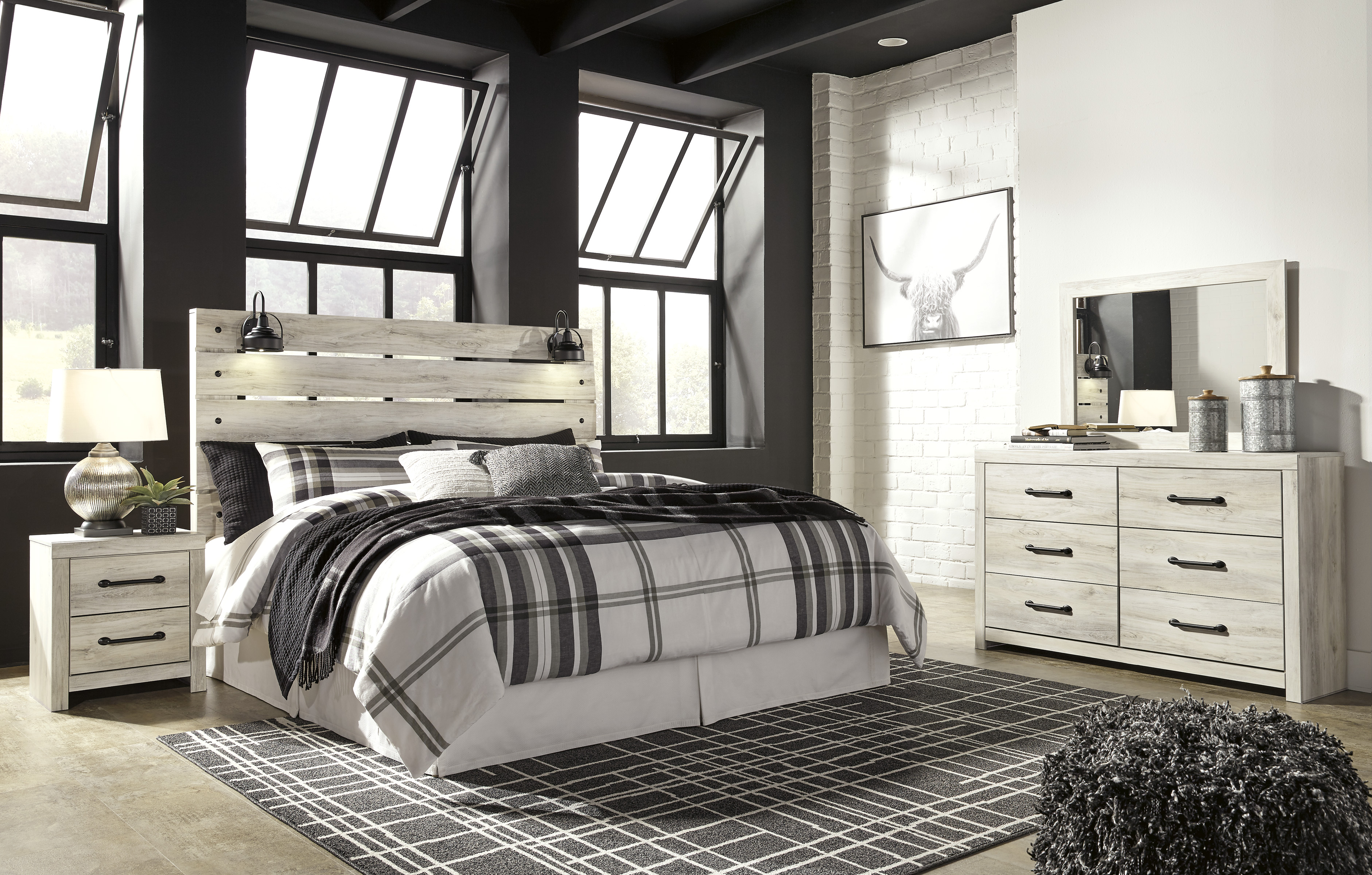 Image of a fully furnished bedroom with affordable bedroom furniture from Superior Rent-to-Own